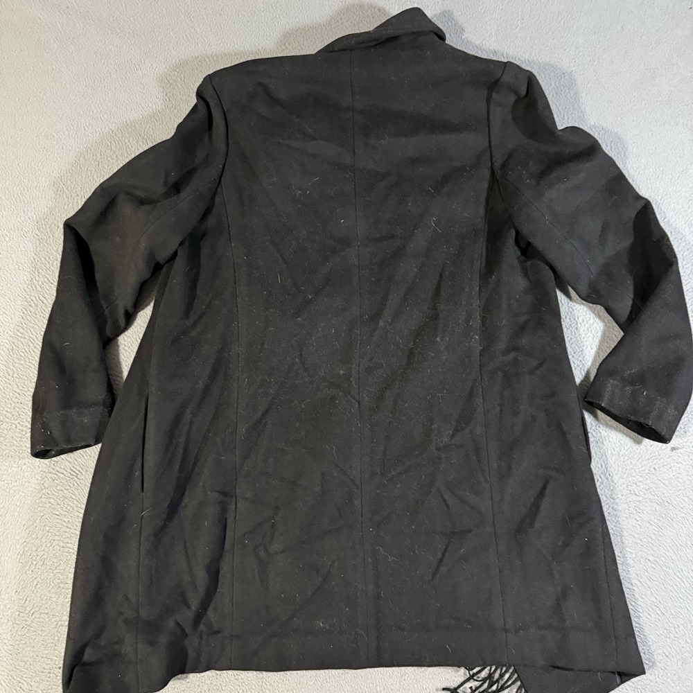 Vintage Lauren Ralph Lauren Women's Cape Dress Coat Black Wool Blend Size 2 - Picture 4 of 7